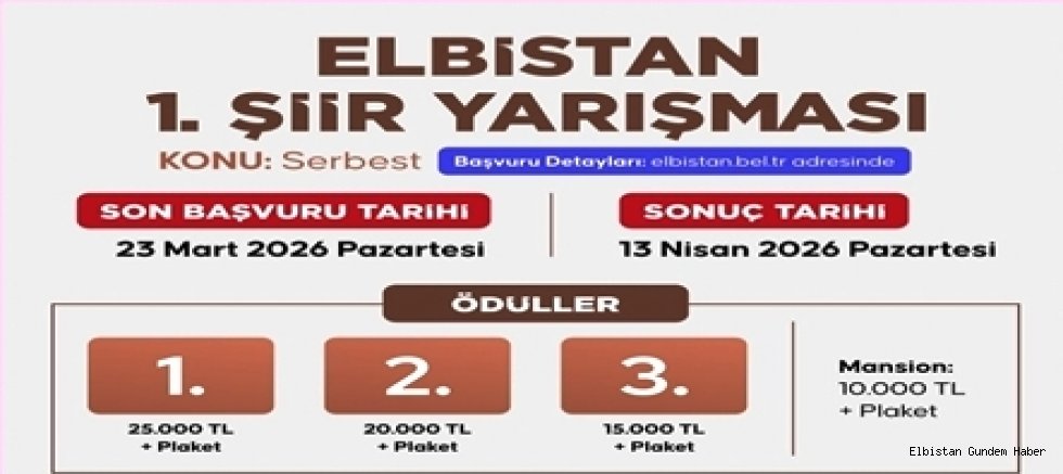 Şiiristan Elbistan’da Büyük Şiir Yarışması