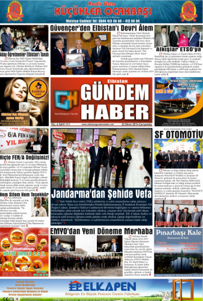 ELBİSTAN GÜNDEM HABER  SAYI 111