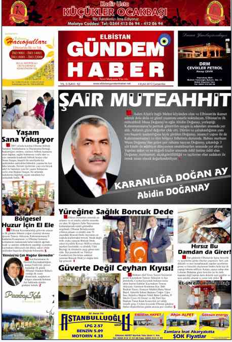 ELBİSTAN GÜNDEM HABER 52. SAYIMIZ