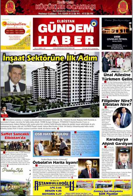 ELBİSTAN GÜNDEM HABER 55. SAYIMIZ