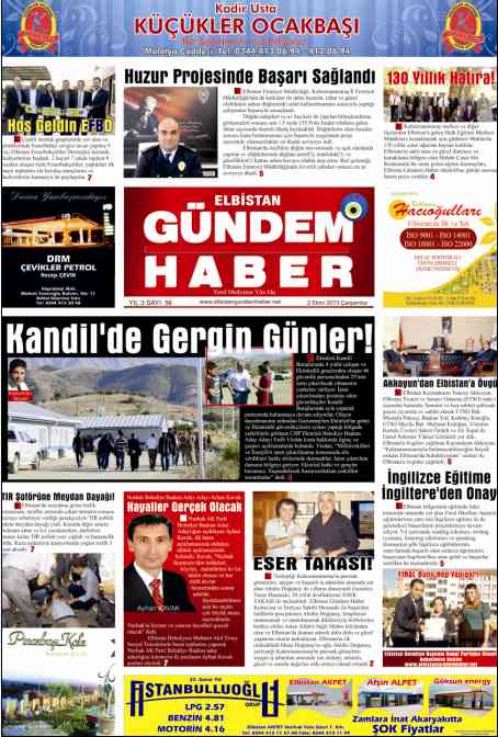 ELBİSTAN GÜNDEM HABER 56. SAYIMIZ
