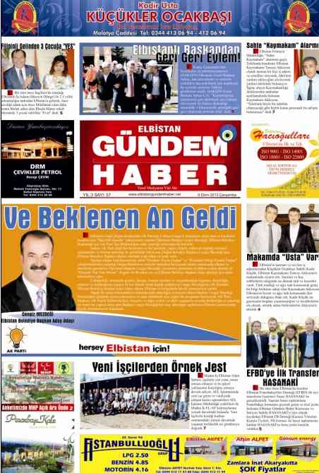 ELBİSTAN GÜNDEM HABER 57. SAYIMIZ