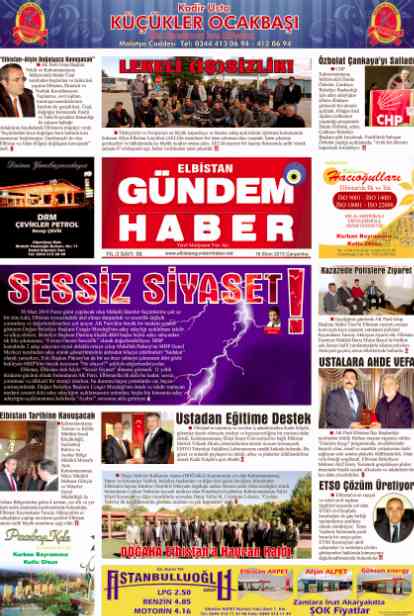 ELBİSTAN GÜNDEM HABER 58. SAYIMIZ