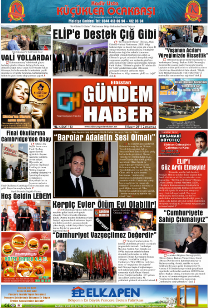 ELBİSTAN GÜNDEM HABER SAYI 113