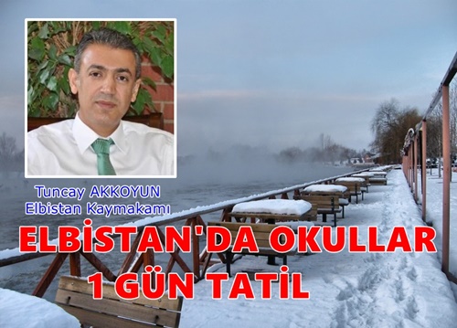 Elbistan’da Okullara Kar Tatili