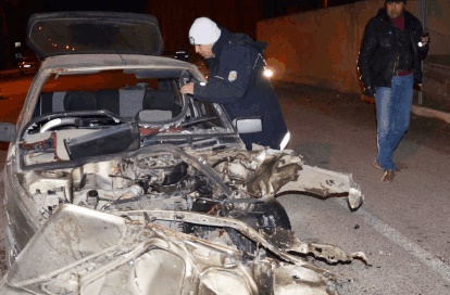 Kaza Yaptı Yaraladı Kaçtı