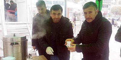 Salep İkramı Gönülleri Isıttı
