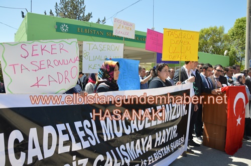 Taşeron İşçilerden Pankartlı Eylem