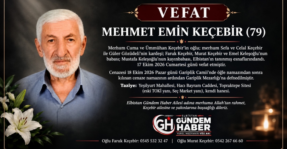 VEFAT Mehmet Emin KEÇEBİR (79)